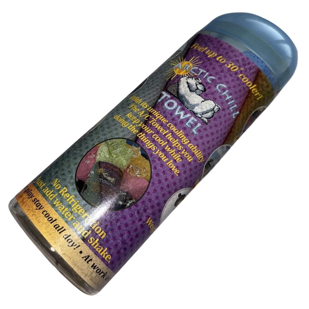 ARCTIC CHILL TOWEL BLUE COOLING TOWEL O/S OS NO REFRIGERATION SPORTS GYM